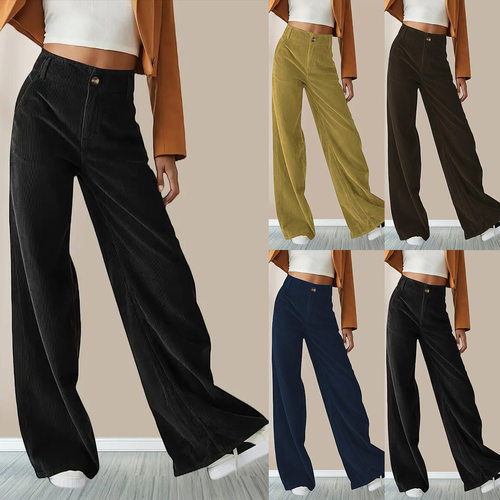New Casual Straight-Leg Pants for Women 新款女休闲直筒裤长裤