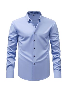 Men's Business Casual Long-Sleeve Shirt 男装商务休闲长袖衬衫