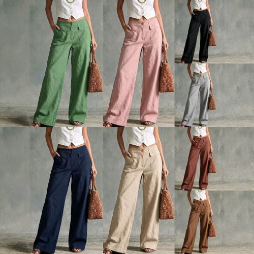 Women's New Casual Versatile Straight-Leg Pants 休闲百搭女裤
