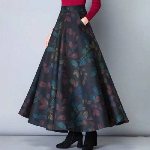 Women's Fashion Plaid Mid-Length A-Line Skirt 女式格子半身裙
