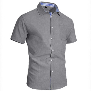 Casual Short Fashion Sleeve Shirt Men 短袖 衬衣 男士 休闲时尚