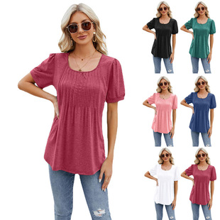 Neck Loose Shirt New 圆领宽松t恤 Round Sleeve Summer Short