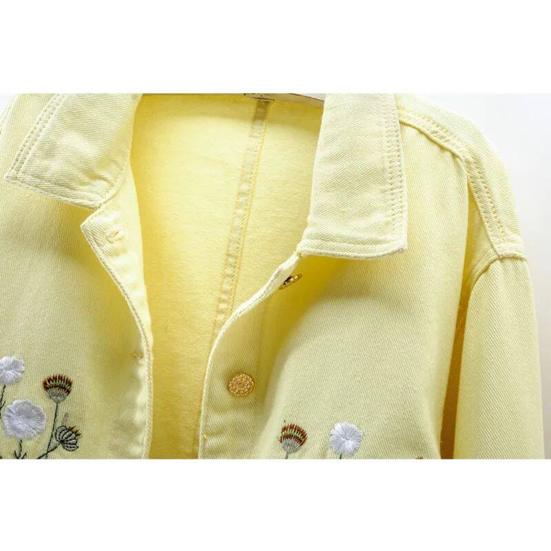 Women's Fashion Embroidered Floral Long Sleeve Jacket 女外套