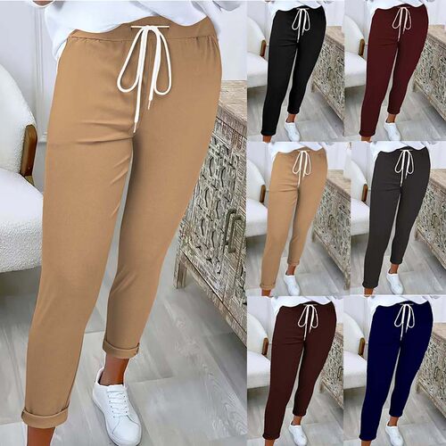 New Women's Solid Color Versatile Casual Pants百搭气质休闲裤
