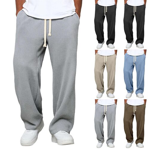 Loose, drapey straight-leg casual men's long pants休闲男长裤