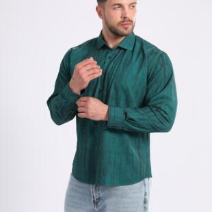 printed 印花衬衫 长袖 shirt男 sleeve long versatile men New