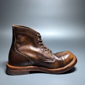 固特异美式 潮牌 鞋 复古英伦风真皮靴马丁机车伞兵短靴男款 大头工装