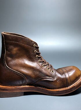 固特异美式复古英伦风真皮靴马丁机车伞兵短靴男款大头工装鞋潮牌