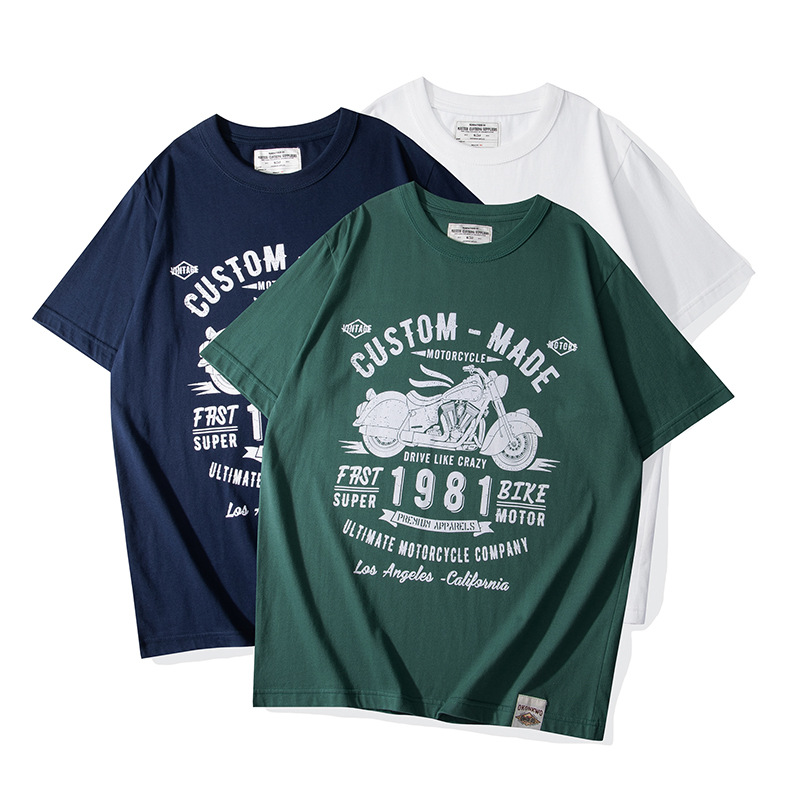 青春潮牌短袖美式复古休闲