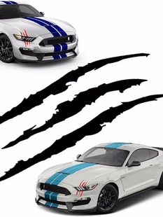 贴纸鬼爪 个性 汽车大灯装 饰爪子车贴引擎盖灯眉抓痕贴创意拉花改装