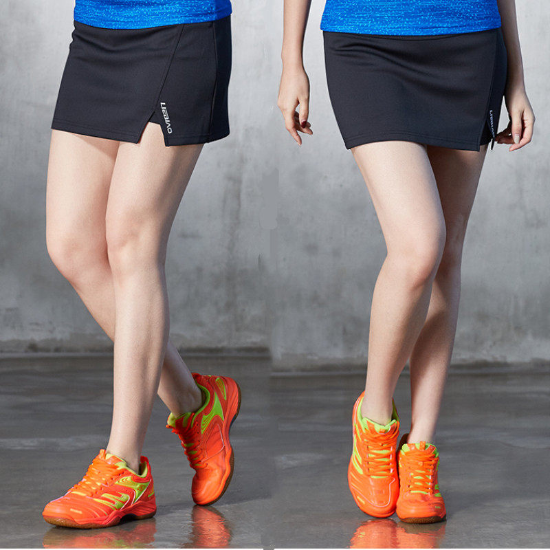 新款羽毛球裙运动短裤裙防走光网球半身裙子显瘦黑色羽毛球服女裙