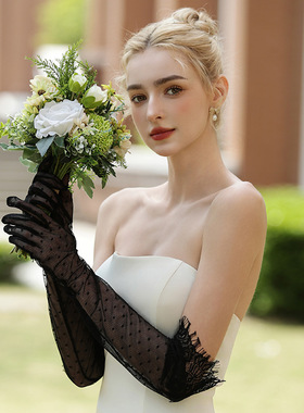 新娘婚纱礼服手套蕾丝演出防晒女