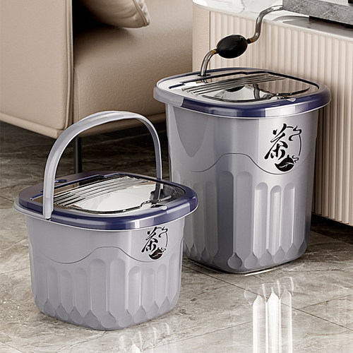 茶水桶茶渣桶带盖茶台垃圾桶