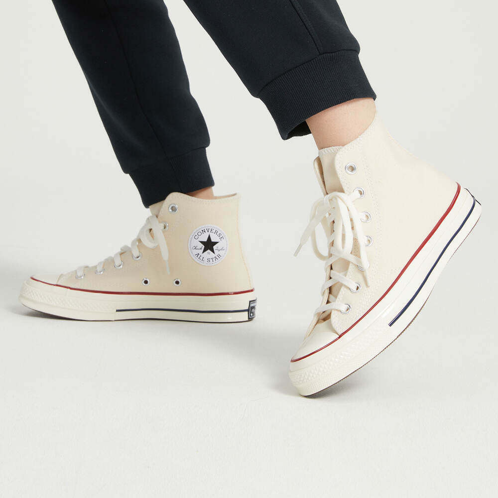 converse匡威男鞋女鞋1970s高帮经典米白三星标休闲帆布鞋162053c