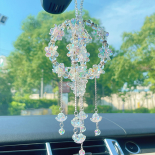 年年有鱼小鱼立体转运球汽车挂件铃兰花车载挂饰女生车用装饰吊坠