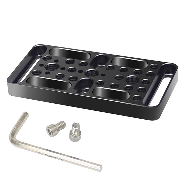 升级1/4多孔快装板冷靴3/8芝士板云台底板单反摄影三脚架转接配件