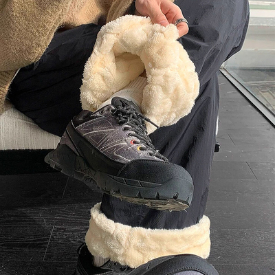 羊羔绒裤子男款冬季加绒加厚保暖棉裤东北外穿防寒卫裤防水滑雪裤