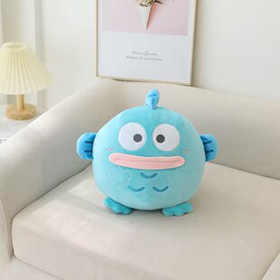 可爱卡通创意萌物人鱼汉顿丑鱼玉桂狗帕恰狗团子抱枕公仔玩偶