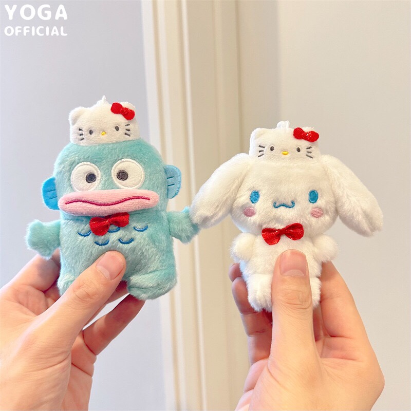 三丽鸥50周年丑鱼人鱼汉顿玉桂狗玩具背包挂件创意情侣钥匙扣挂饰