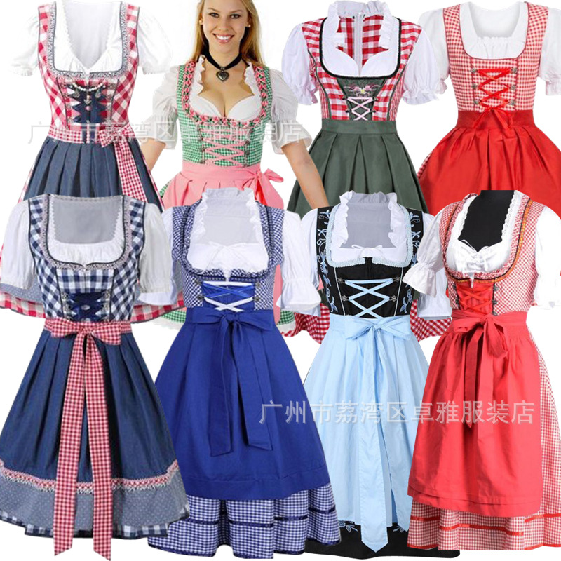 万圣节服装 啤酒服 巴伐利亚啤酒节女佣女仆装 舞台装演出服