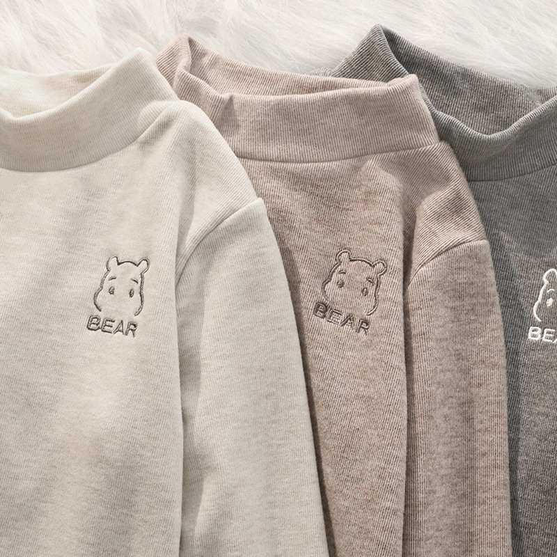 儿童新款男童女童中领保暖内搭春秋上衣宝宝中小童T恤长袖打底衫