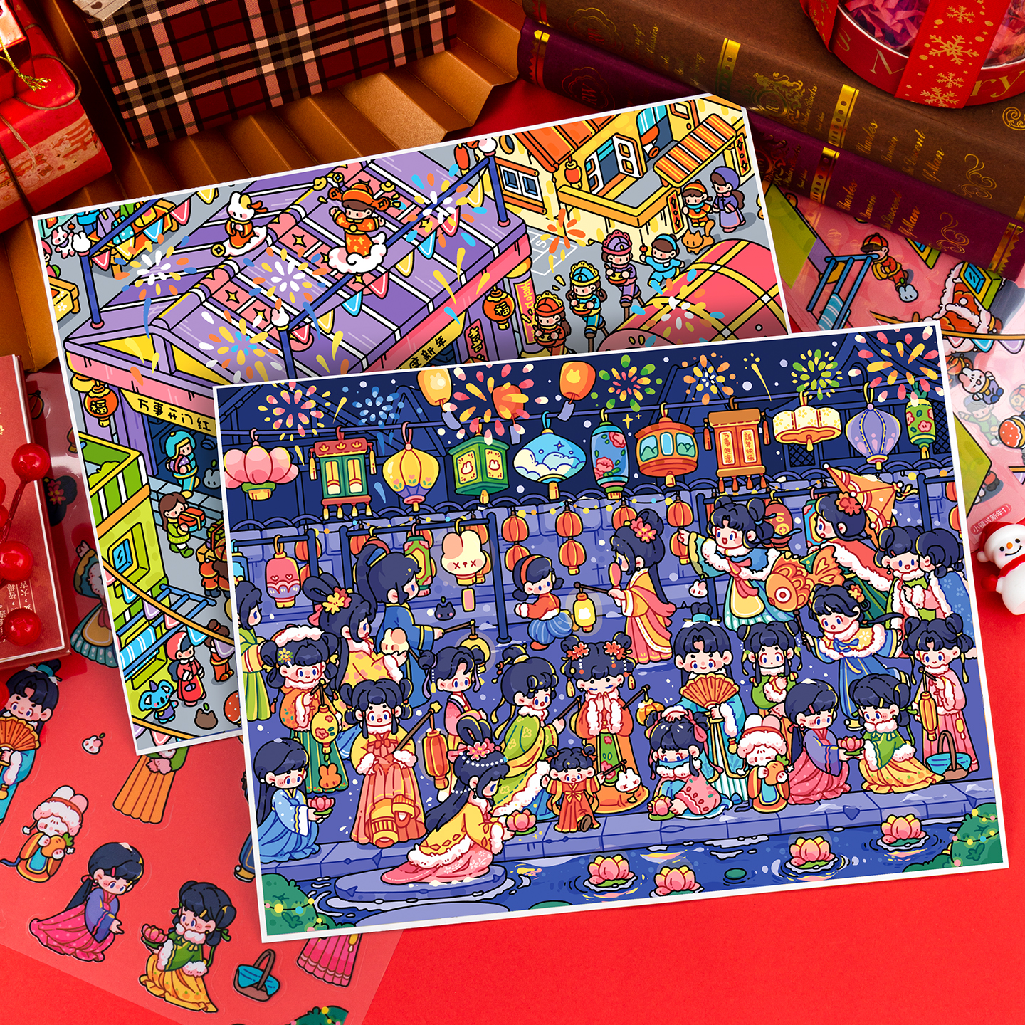 俊贝15.0庆双节系列造景贴纸玩具