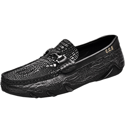 CCE英伦透气懒人鞋真皮豆豆鞋