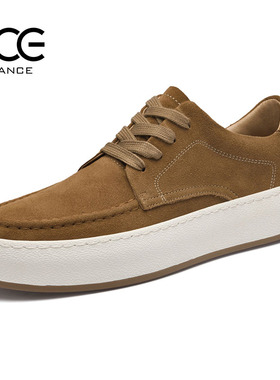 CCE男士厚底增高休闲板鞋牛皮复古时尚百搭户外男鞋子XM6511-C
