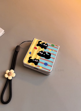 三只小猫适用小米mixflip华为purax手机壳pocket2硬novaflips三星zflip764卡通荣耀v磨砂oppofindn3n2女w25