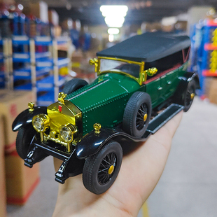 合金车模1比24霍希老爷车仿真汽车模型收藏摆件男孩玩具礼物新品