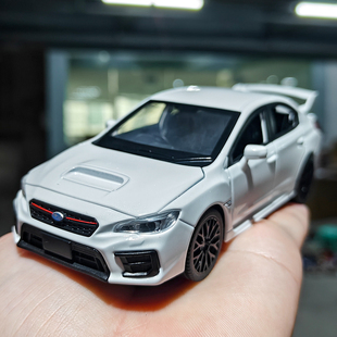 STI仿真车模型高档收藏摆件男孩玩具赛车 合金车模1比24WRX