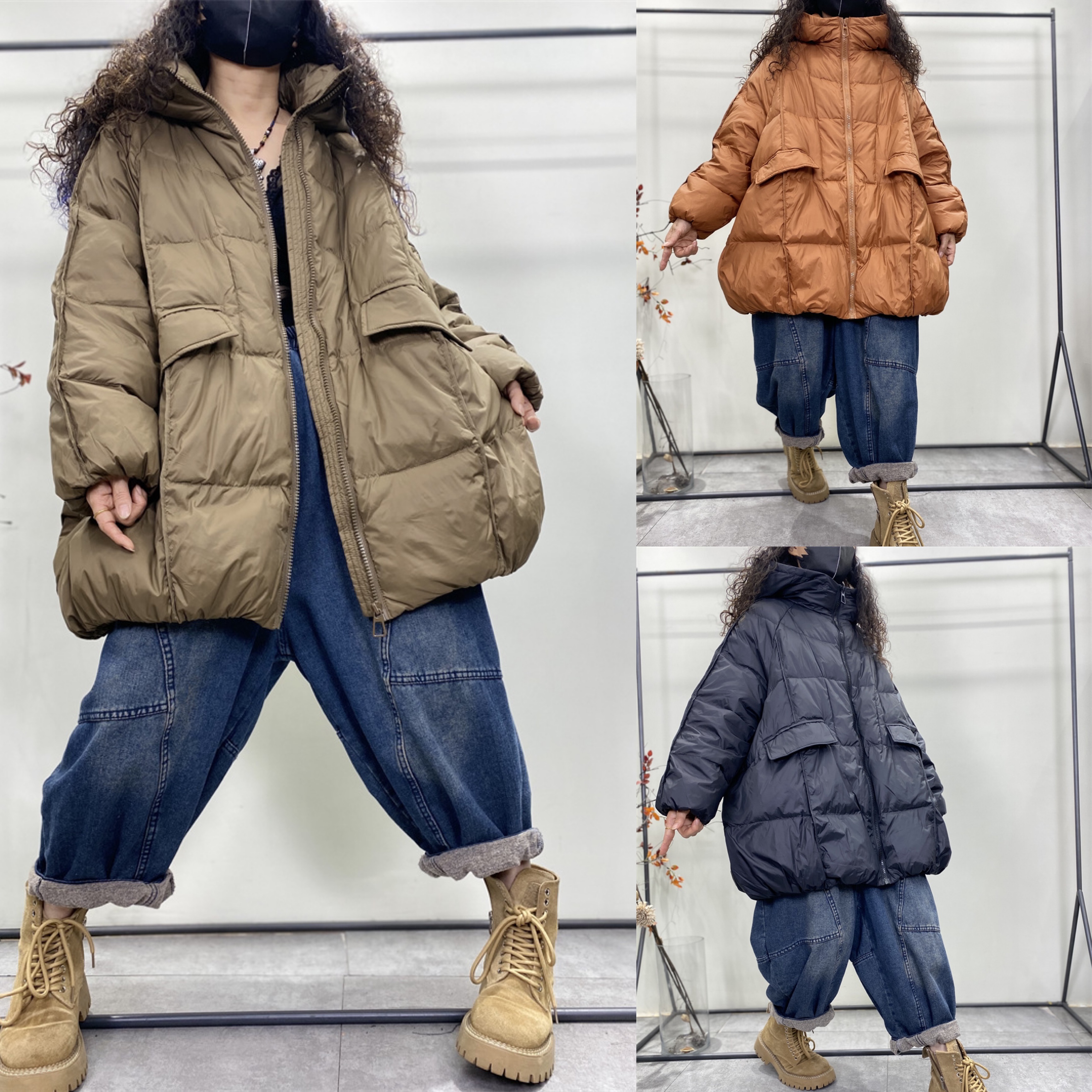 欧洲站加厚保暖羽绒服女