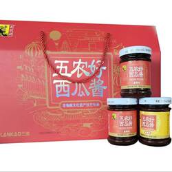 河南兰考特产五农好西瓜酱香辣酱豆子210g*6瓶礼盒下饭调味黄豆酱