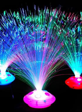 公主小仙女魔法棒发光光纤灯儿童夜光女童星空投影灯氛围灯荧光棒