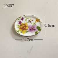 Miniature food play scene model dollhouse accessories display kitchen mini ceramic plates and plates can be used as fridge magnets thumbnail 5