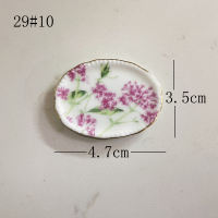 Miniature food play scene model dollhouse accessories display kitchen mini ceramic plates and plates can be used as fridge magnets thumbnail 6