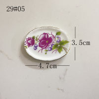 Miniature food play scene model dollhouse accessories display kitchen mini ceramic plates and plates can be used as fridge magnets thumbnail 3