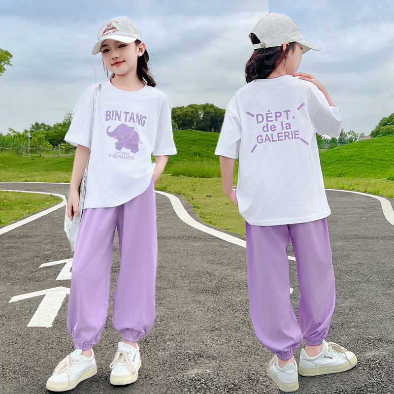 女童夏季套装运动休闲两件套时髦
