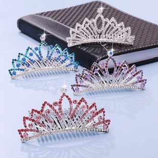 女童皇冠头饰儿童公主王冠发夹宝宝发饰生日发卡演出发箍装饰新款
