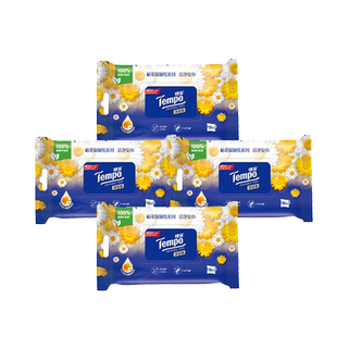 tempo得宝洋甘菊湿厕纸随身便携装10片4包私处洁阴洁厕温和湿巾a