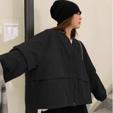 2025秋款【现货主推】短款薄棉衣3色入#1126-P165-K248，女装短外套，唛多