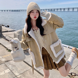 2025冬季新款【现货】数据好羊羔毛棉衣2色#1129-P165-K248，女装棉衣/棉服，唛多