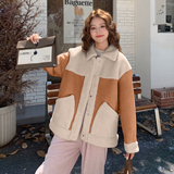 2025冬款现货设计感百搭皮毛一体加厚外套#25182-P175-K258，女装皮草，唛多