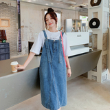 2024夏季牛仔马蹄扣背带裙套装裙#2287--P95/125--K148/188，女装连衣裙，唛多