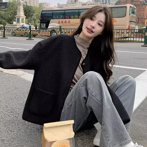 2025  冬季麂皮翻毛皮短外套 2色入#3127-P165-K248图片