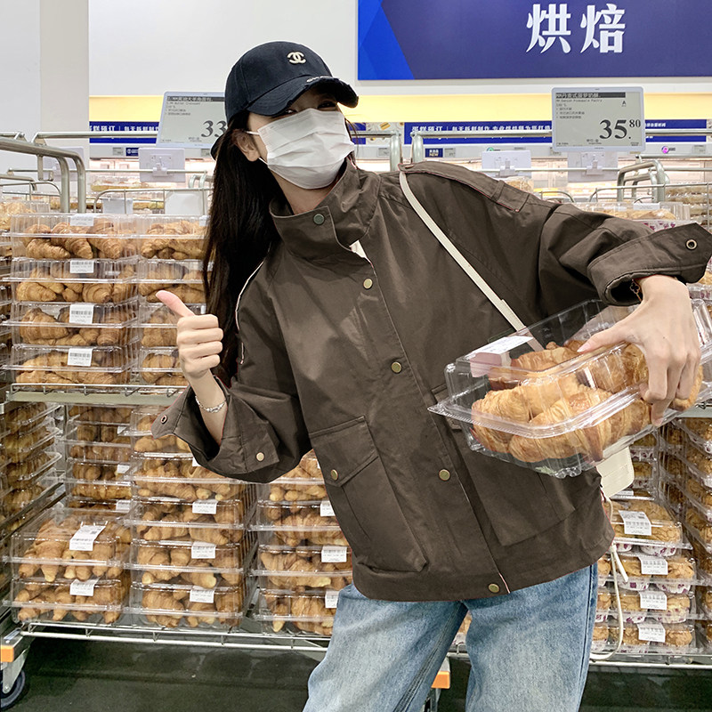 2025【新款现货】3色拼接外套#1110-P125--k188,女装短外套,唛多