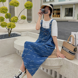 可盐可甜炸街牛仔背带连衣裙女夏2025新款网红爆款减龄，女装连衣裙，唛多