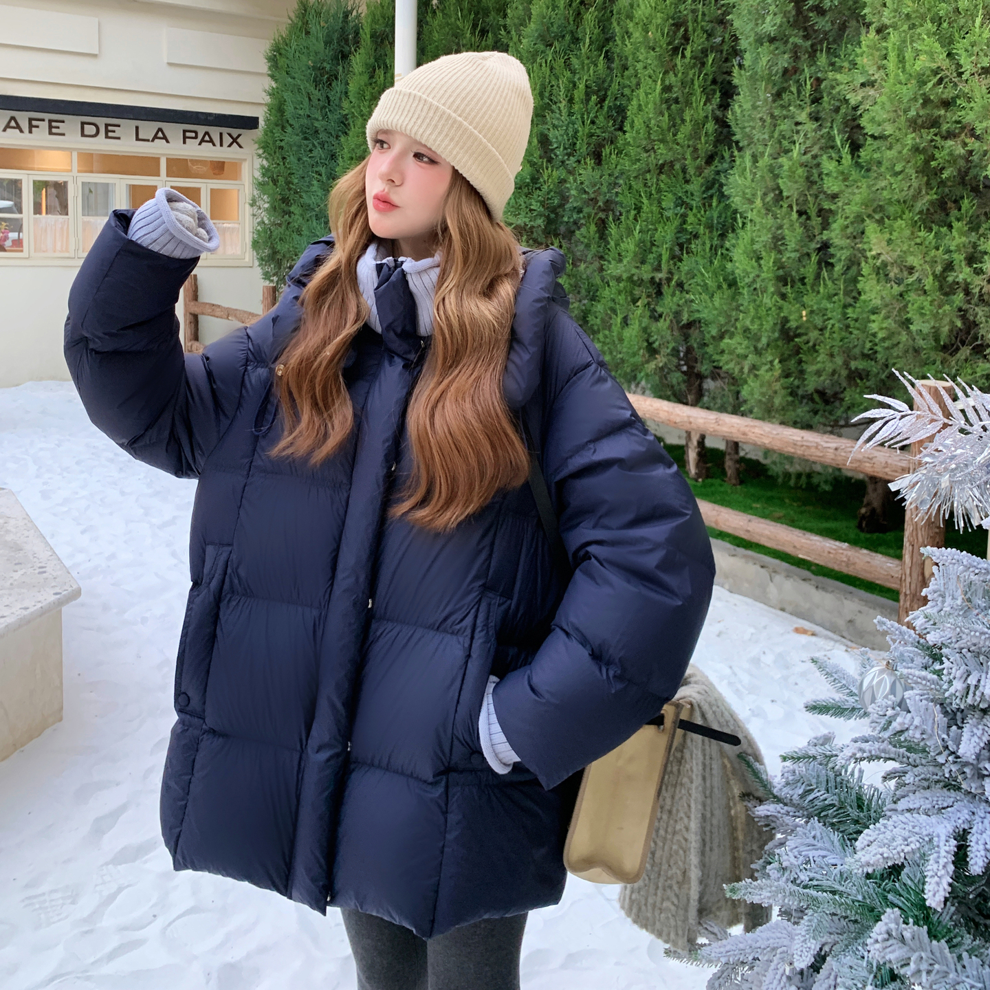 2025冬季新款现货软弱高级穿搭羽绒服90绒#25231-P385-K568，女装羽绒服，唛多