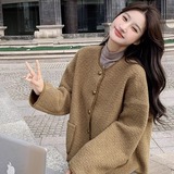 2025冬季麂皮翻毛皮短外套2色入#3127-P165-K248，女装短外套，唛多