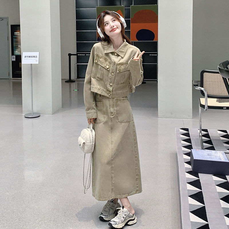 2026年春款现货温柔时髦穿搭牛仔套装#1116-P175-k258，女装套装/套裙，唛多